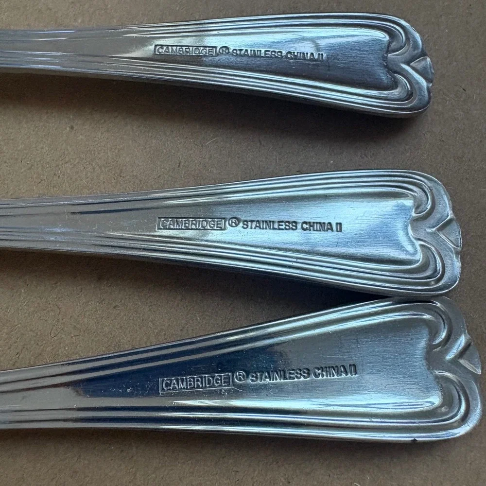 Cambridge Stainless Steel Silverware Set, 7 Pieces, Knives Spoons Forks, China‎